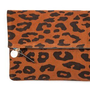 Foldover Clutch Pablo Cat Suede